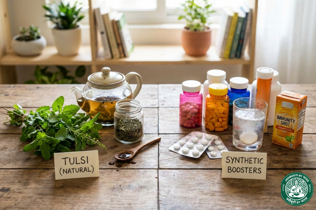 Tulsi vs. Synthetic Immunity Boosters: A Comparative Analysis