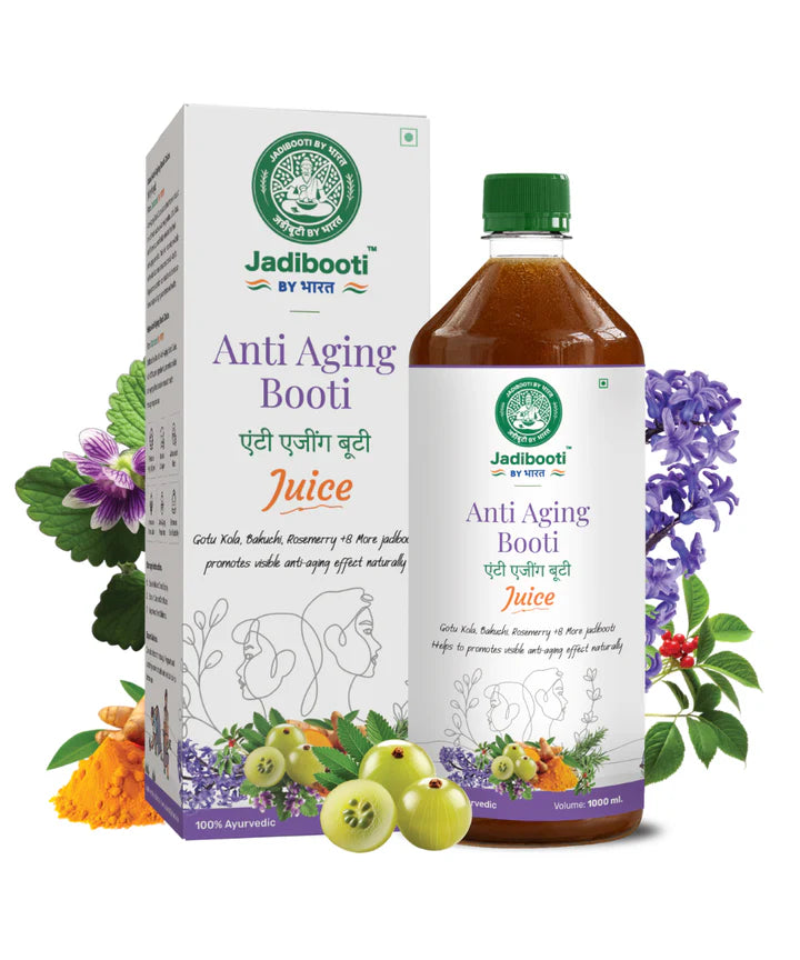 Ayurvedic Anti Aging Booti Juice for skin glow healthy aging and antioxidant wellness support