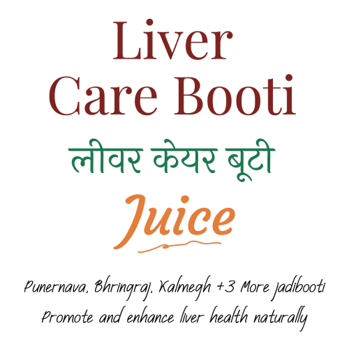 Jadibooti by Bharat Liver Care Booti Juice – 1000ml Ayurvedic blend with Punarnava, Bhumi Amla, Kalmegh, and S. Kesar to naturally promote liver health and detoxification