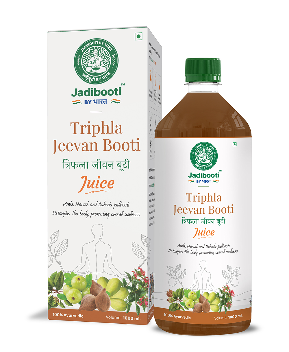 Jadibooti Ayurvedic Juice Combo – Slim Fit and Triphla Jeevan Booti Juice with Gurmar, Garcinia, Amla, Harad, and Baheda for natural weight management and body detox